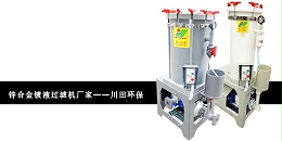 三川宏锌合金镀液过滤机厂家川田环保20191203